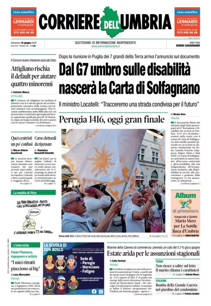 Prima-pagina-corriere umbria-del-2024-06-16